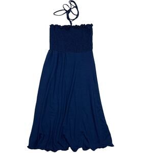 Blue halter dress